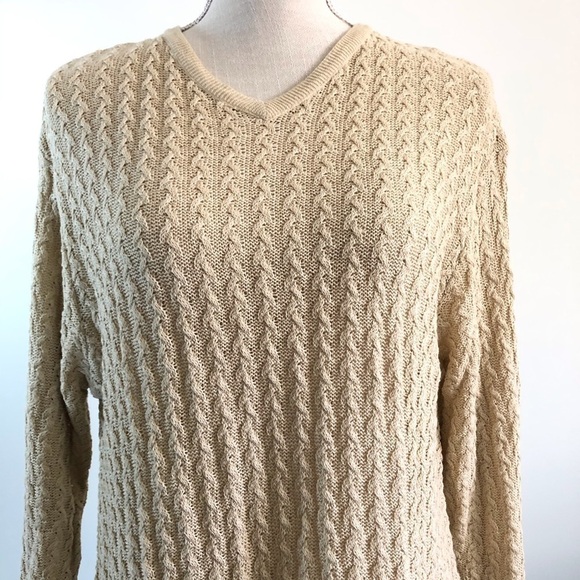 EMANUEL Ungaro NWT crew neck sweater size L beige - Picture 2 of 10